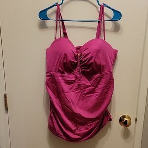 Lane Bryant Fuchsia Tankini Top